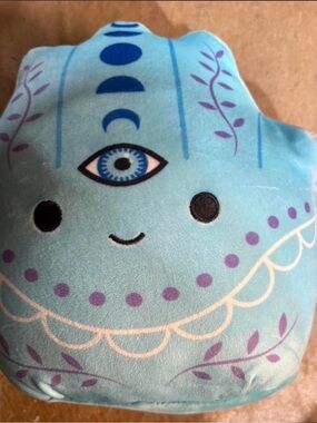 Squishmallows Blue and Purple Evil Eye Hand Plush